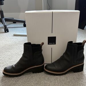 Dolce Vita Black Leather Ankle Boots